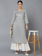 Women's Cotton Blend Geometric Printed Kurta