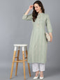 Women's Cotton Striped Printed Kurta