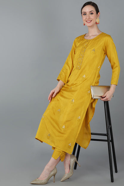 Women's Silk Blend Ethnic Motifs Kurta
