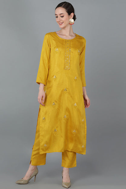 Women's Silk Blend Ethnic Motifs Kurta