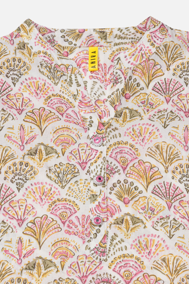 Women's Cotton Abstract Printed Kurta