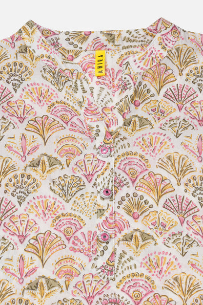 Women's Cotton Abstract Printed Kurta