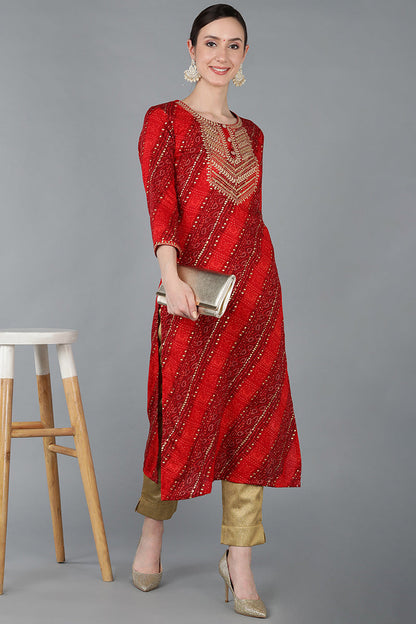 Women's Viscose Rayon Geometric Printed Kurta