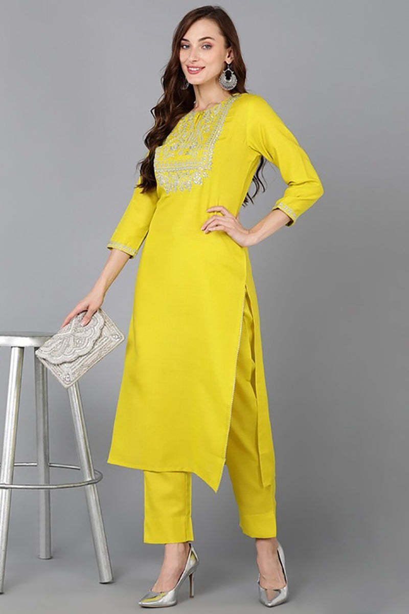 Women's Viscose Rayon Yoke Design Kurta