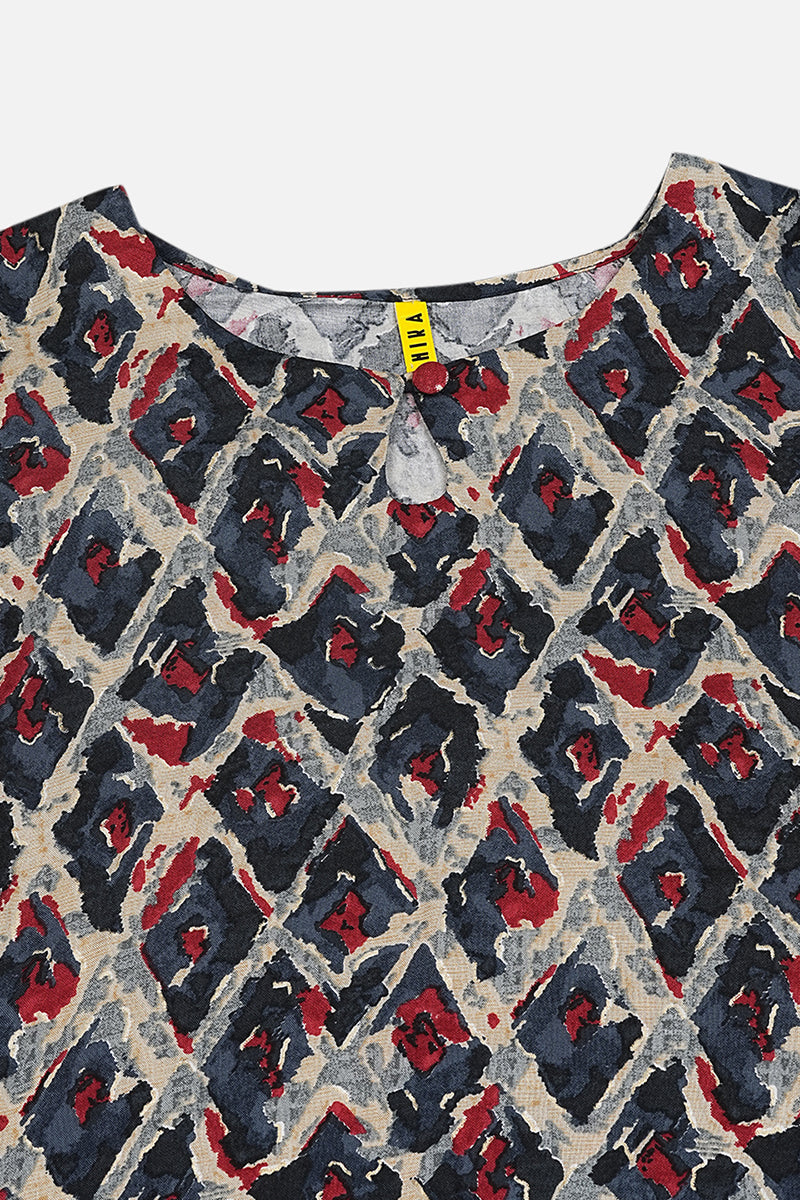 Women's Viscose Rayon Off White Printed Regular Fit Kurta