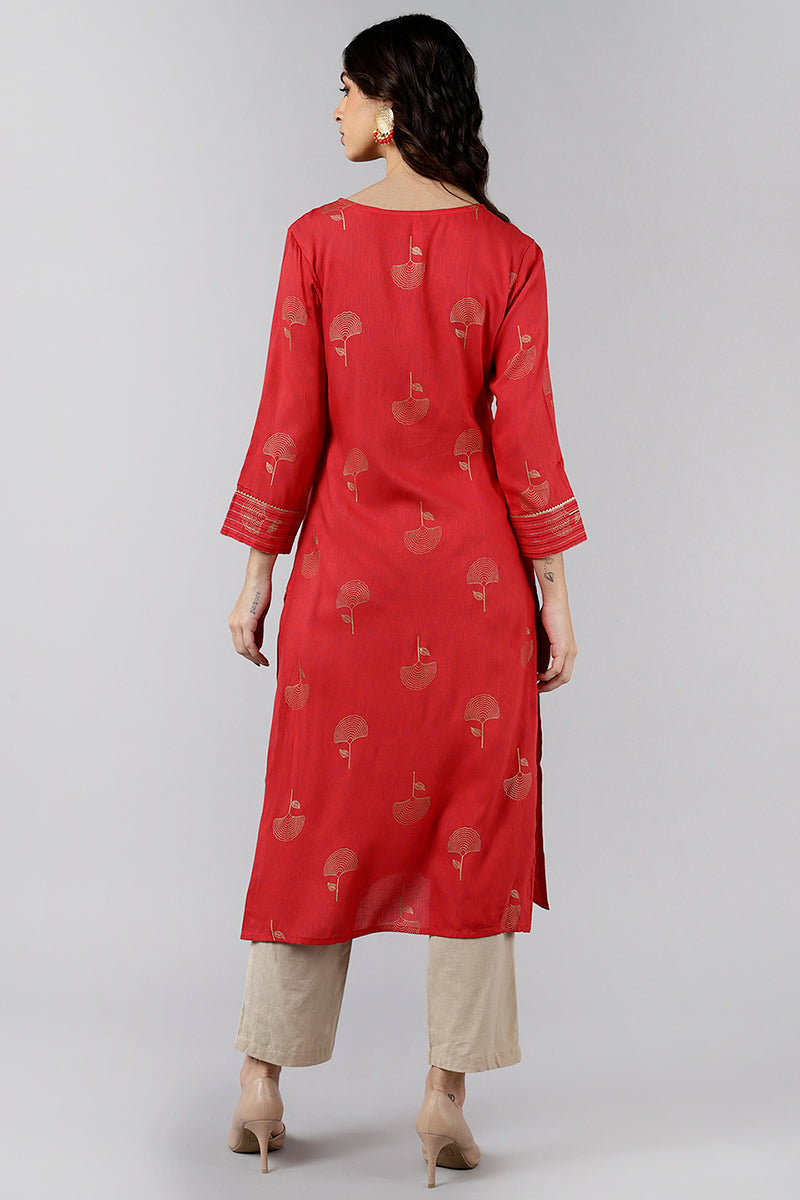 Women's Ahika Cotton Embroided Kurta
