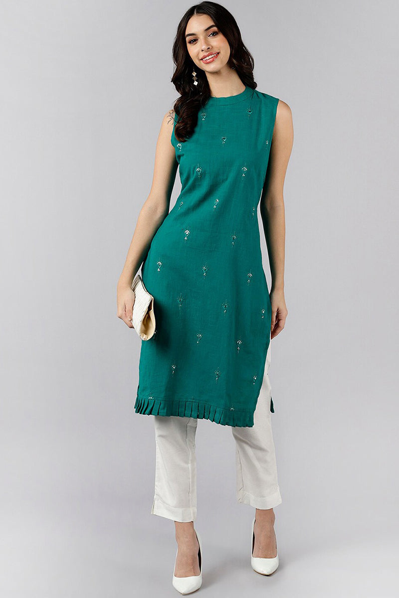 Women's Cotton Embroidered Kurta