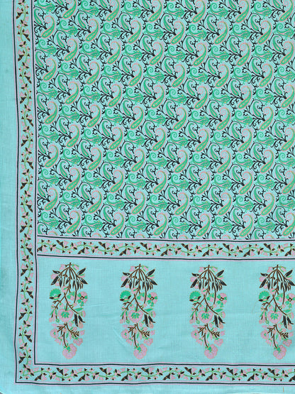 Women's Turquoise Kurta & Pant With Dupatta Set By Vbuyz- (3