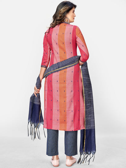 Women's Printed Multicolour Kurta & Pant With Dupatta Set Vbuyz- (3