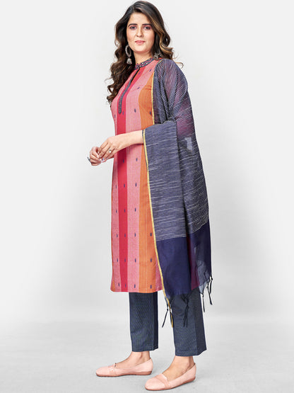 Women's Printed Multicolour Kurta & Pant With Dupatta Set Vbuyz- (3