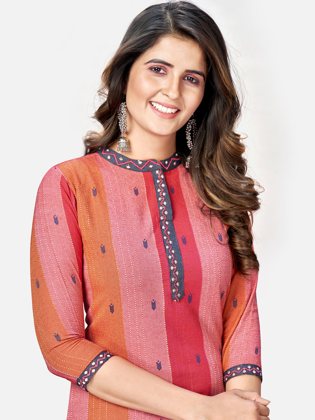 Women's Printed Multicolour Kurta & Pant With Dupatta Set Vbuyz- (3
