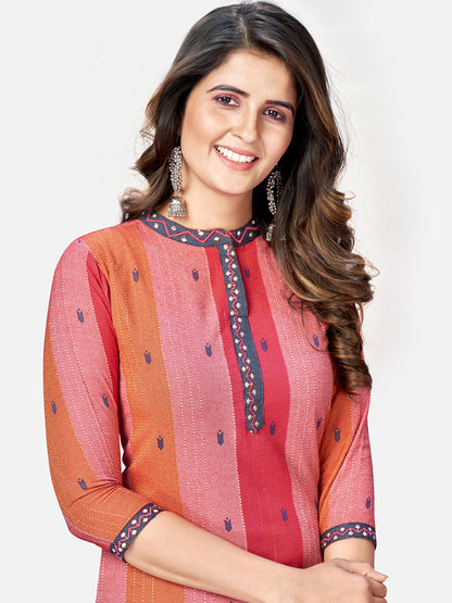 Women's Printed Multicolour Kurta & Pant With Dupatta Set Vbuyz- (3