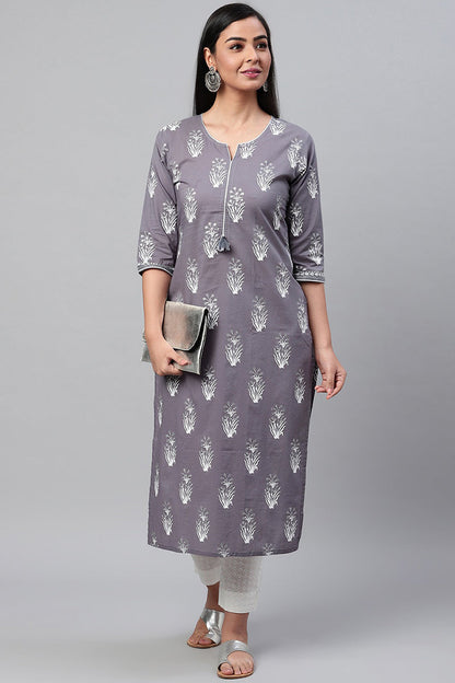 Women's Cotton Printed Kurta & Palazzo Set