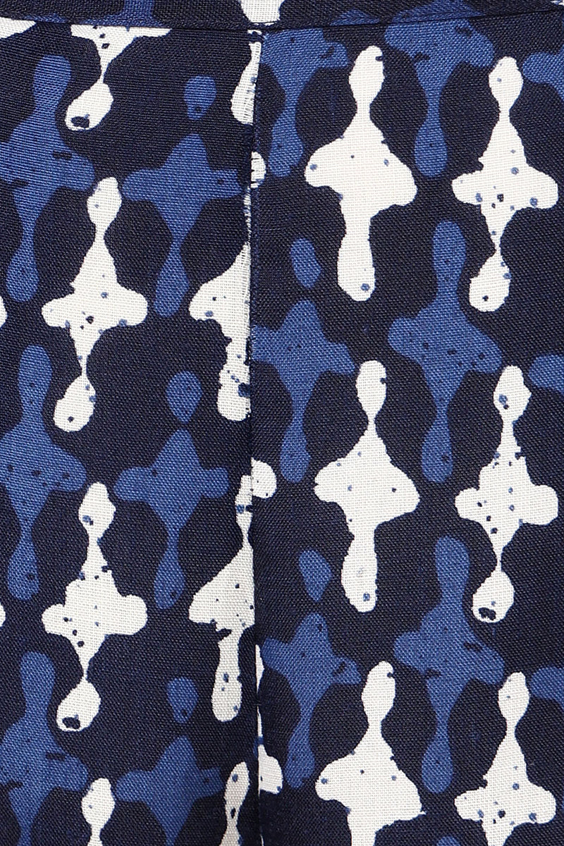 Women's Cotton Off White Printed Straight Kurta With Pant