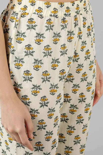 Women's Cotton Printed Kurta Pant Dupatta Set