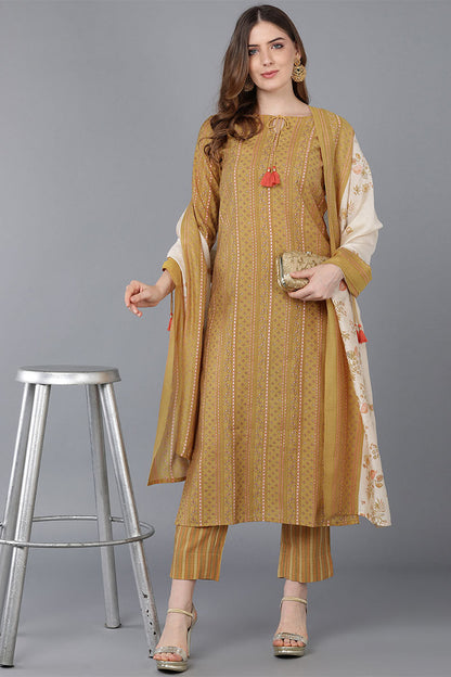 Women's Poly Silk Printed Kurta Pants With Dupatta