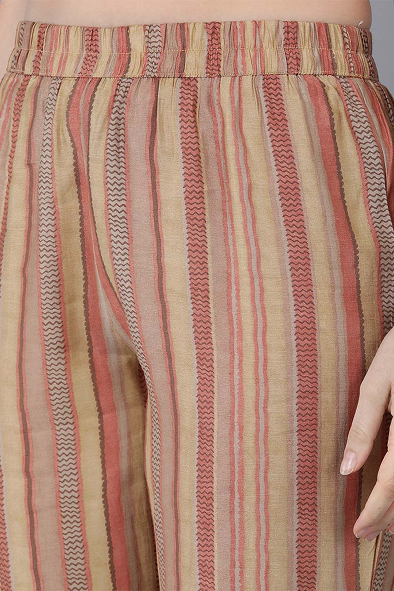 Women's Poly Silk Printed Kurta Pants With Dupatta