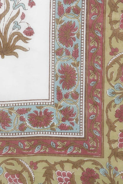 Women's Cotton Floral Printed Kurta Palazzo With Dupatta