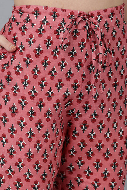 Women's Cotton Floral Printed Kurta Pants With Dupatta