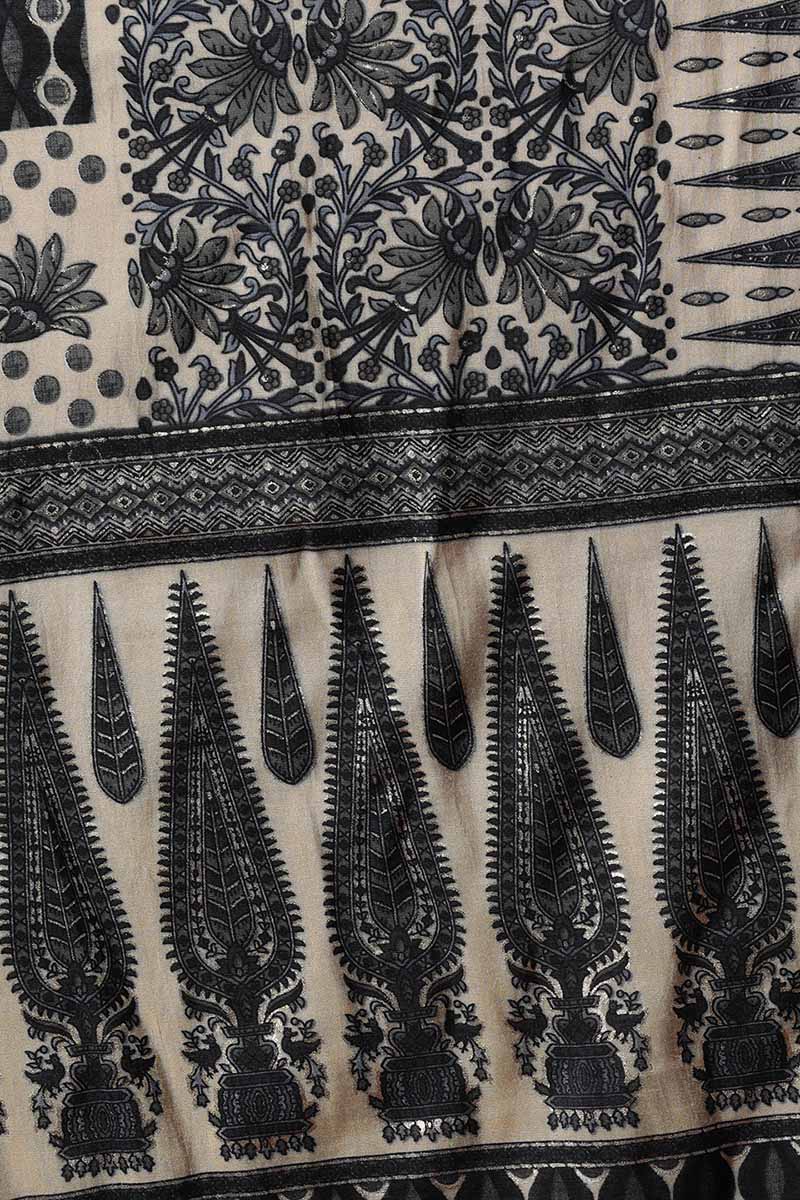 Women's Silk Blend Printed Kurta Pants With Dupatta