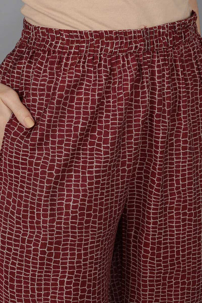 Women's Silk Blend Yoke Design Printed Kurta Pants With Dupatta