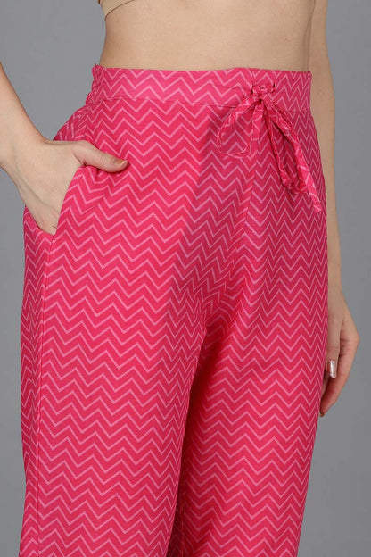 Women's Cotton Abstract Printed Kurta Pants With Dupatta