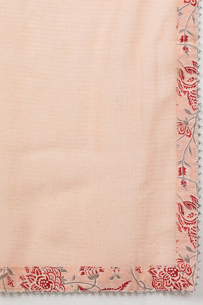 Women's Cotton Floral Printed Kurta Pant With Dupatta