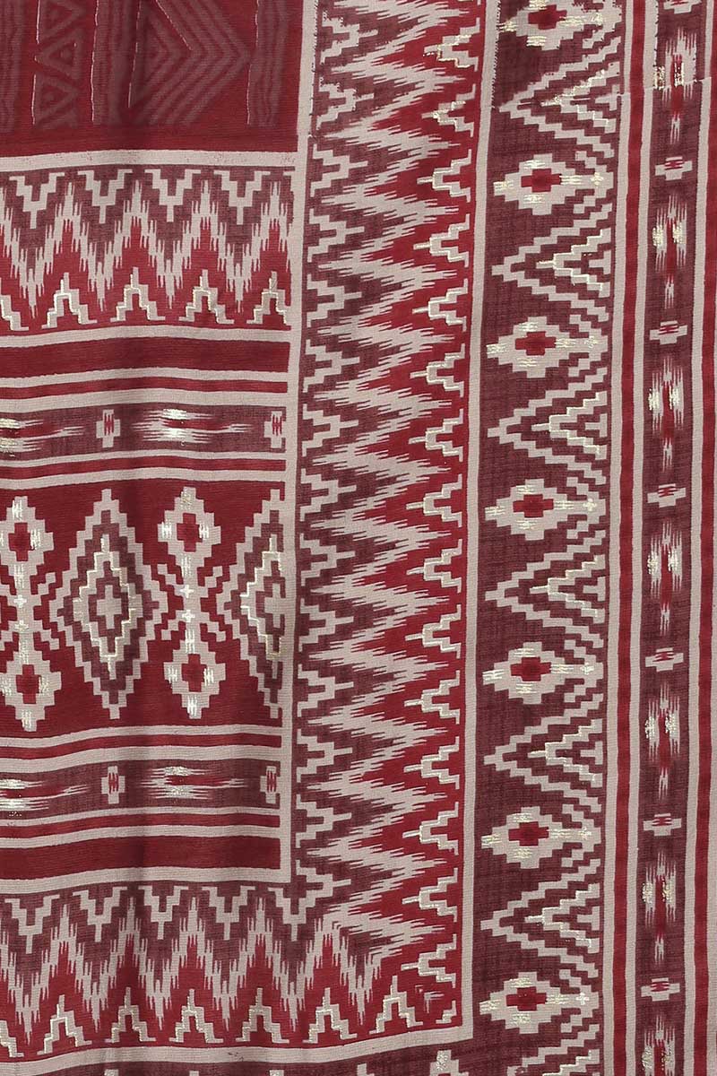 Women's Silk Blend Embroidered Ikat Printed Kurta Pant With Dupatta