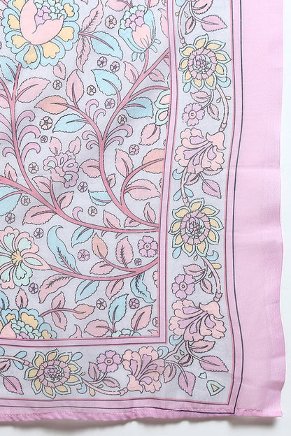 Women's Pink Cotton Embroidered Suit Set