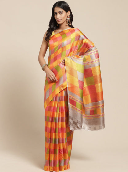 Women's Multicolor Art Silk Printed Saree