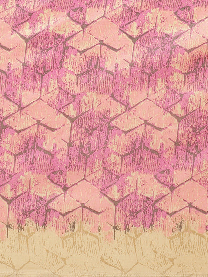 Women's Pink Art Silk Printed Saree