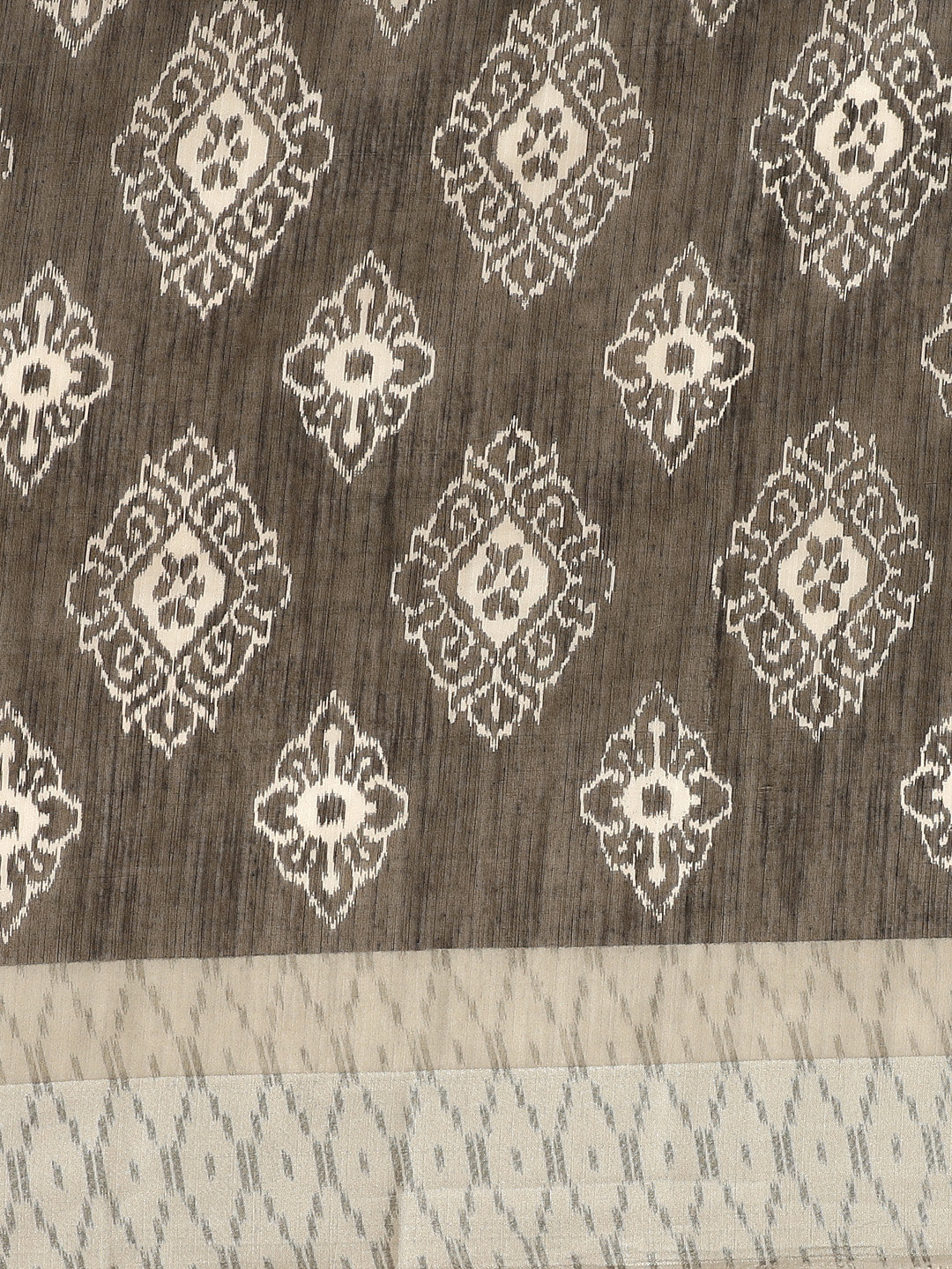 Women's Black Cotton Blend Printed Saree