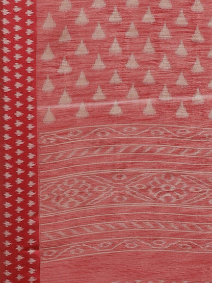 Women's Brown Cotton Silk Printed Saree