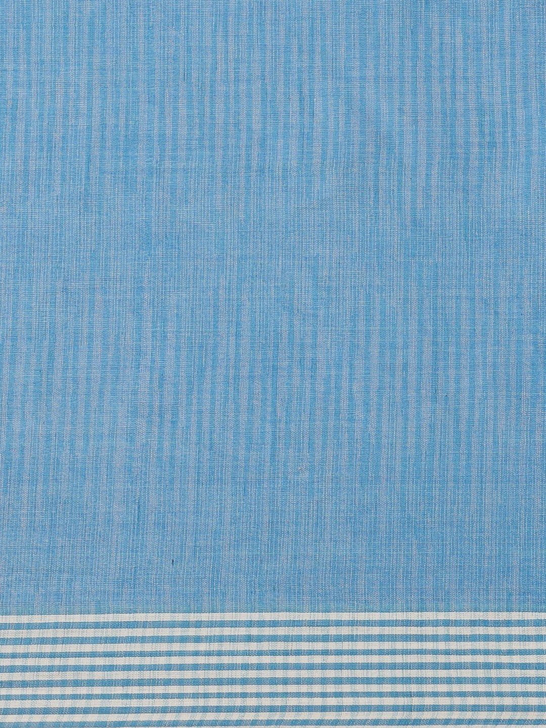 Women's Blue Cotton Silk Printed Saree