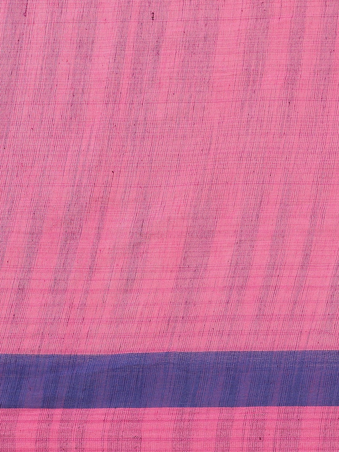 Women's Pink Cotton Striped Saree