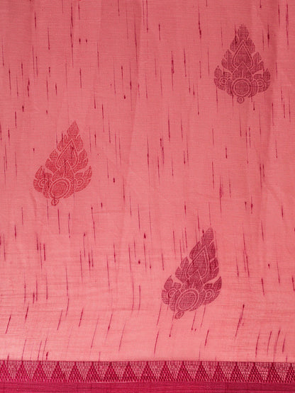 Women's Pink Art Silk Printed Saree