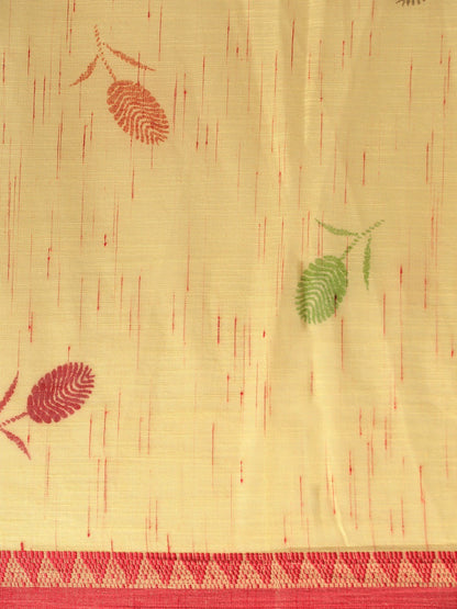Women's Yellow Art Silk Printed Saree