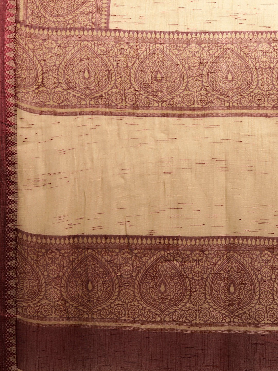 Women's Beige Art Silk Printed Saree
