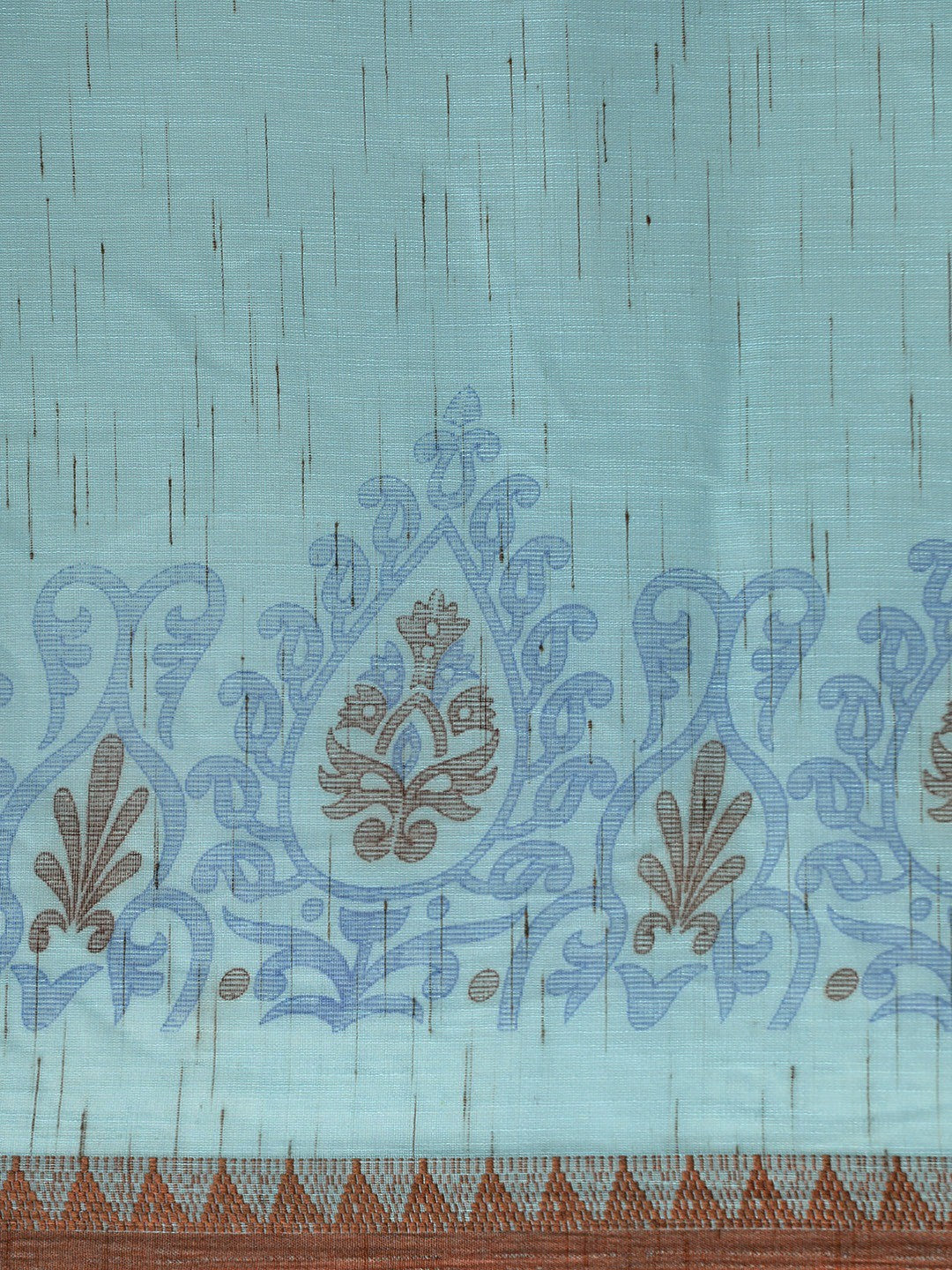 Women's Blue Art Silk Printed Saree