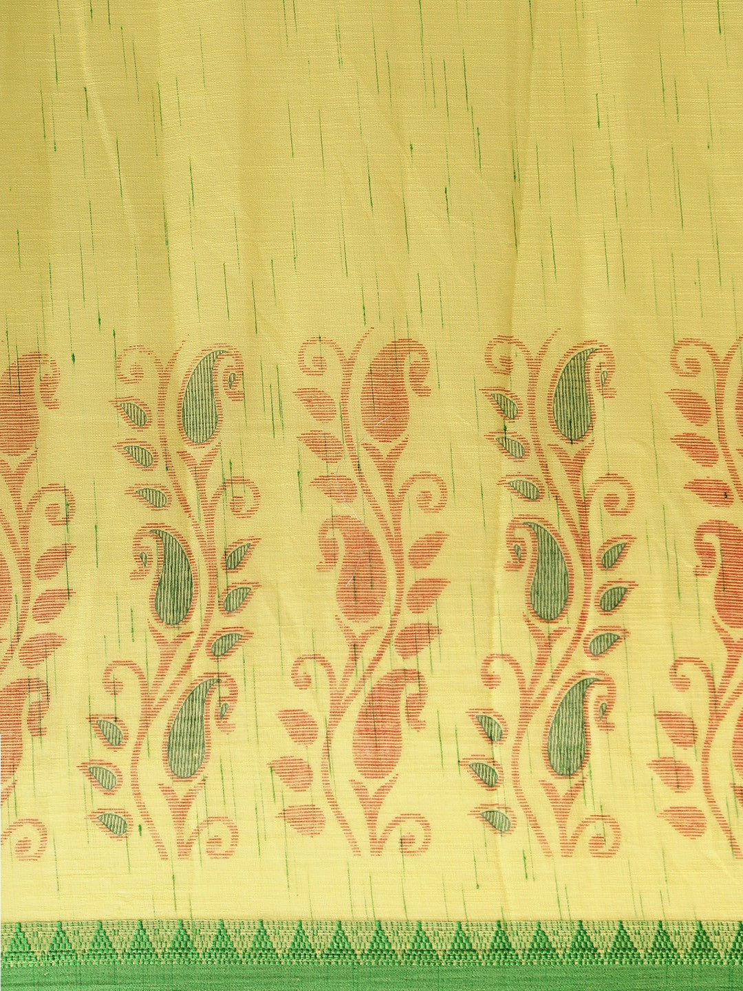 Women's Yellow Art Silk Printed Saree