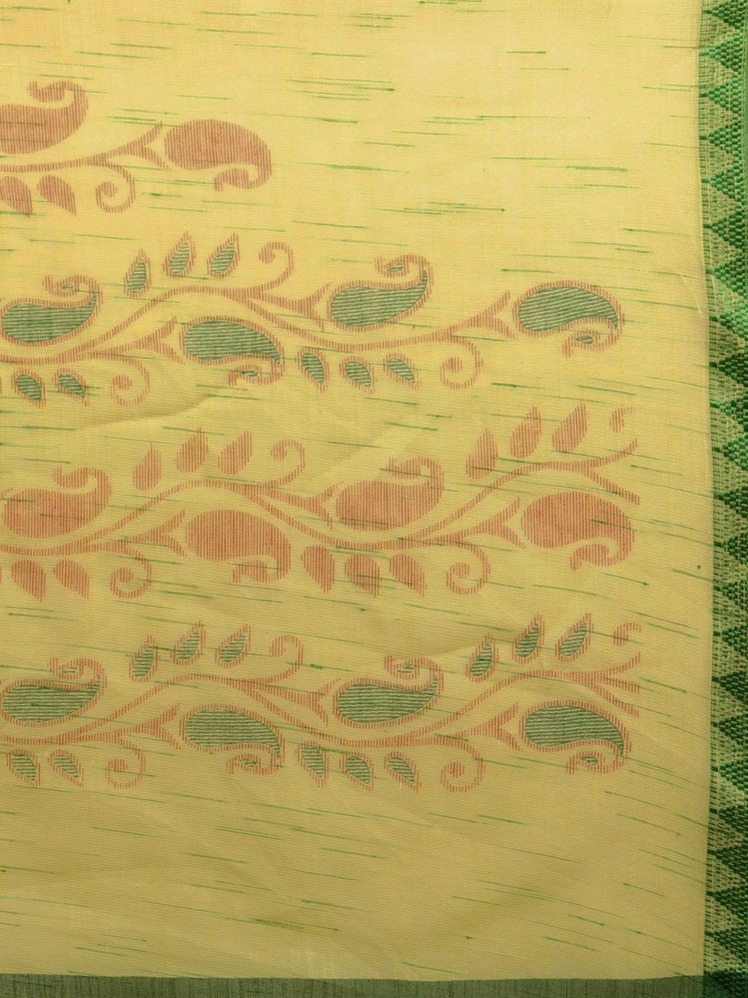 Women's Yellow Art Silk Printed Saree