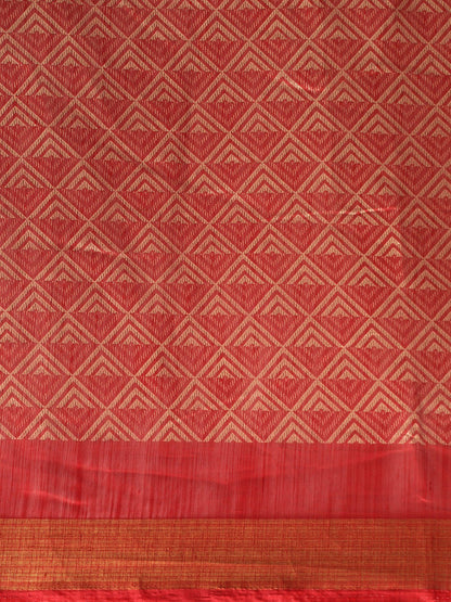 Women's Red Art Silk Printed Saree