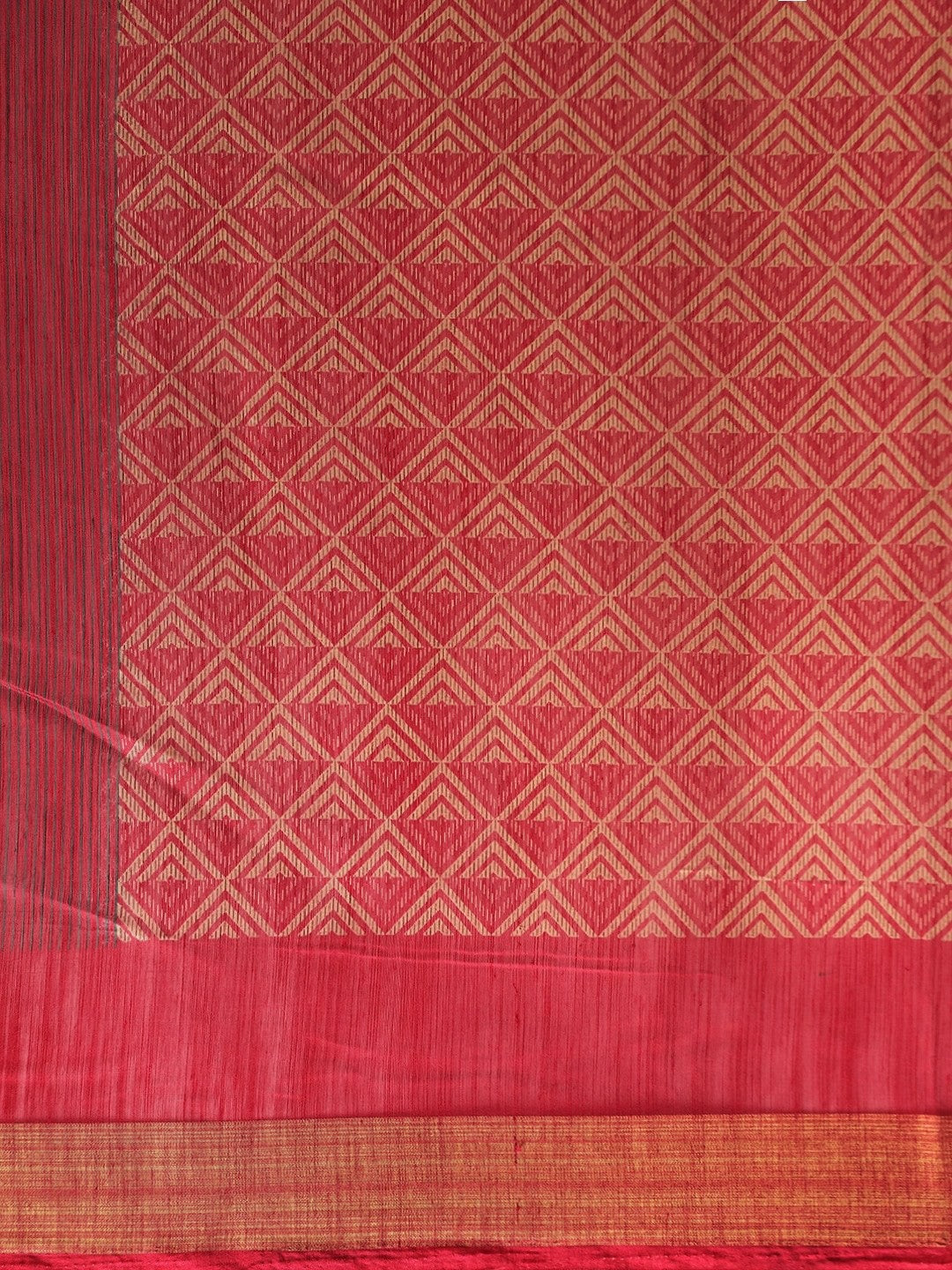 Women's Pink Art Silk Printed Saree