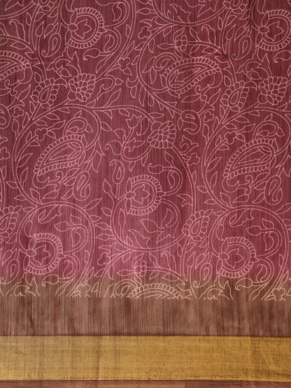 Women's Purple Art Silk Printed Saree