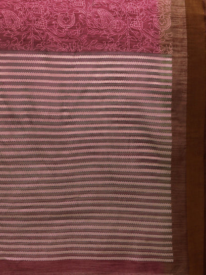 Women's Purple Art Silk Printed Saree