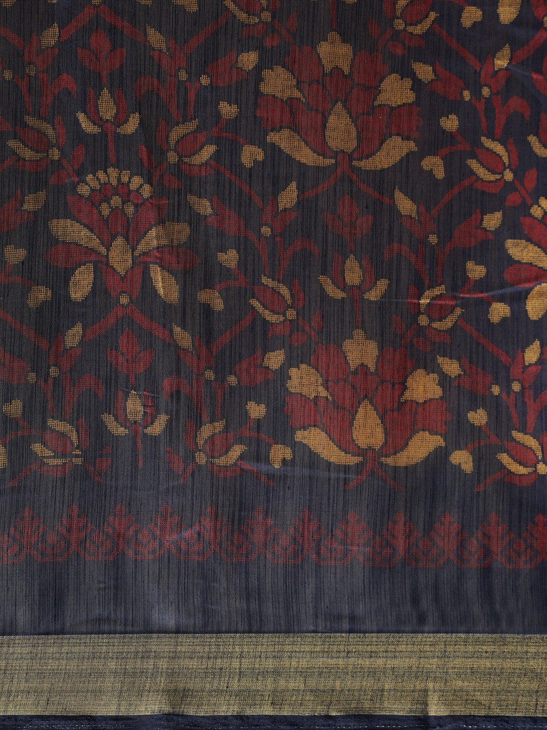 Women's Blue Art Silk Printed Saree