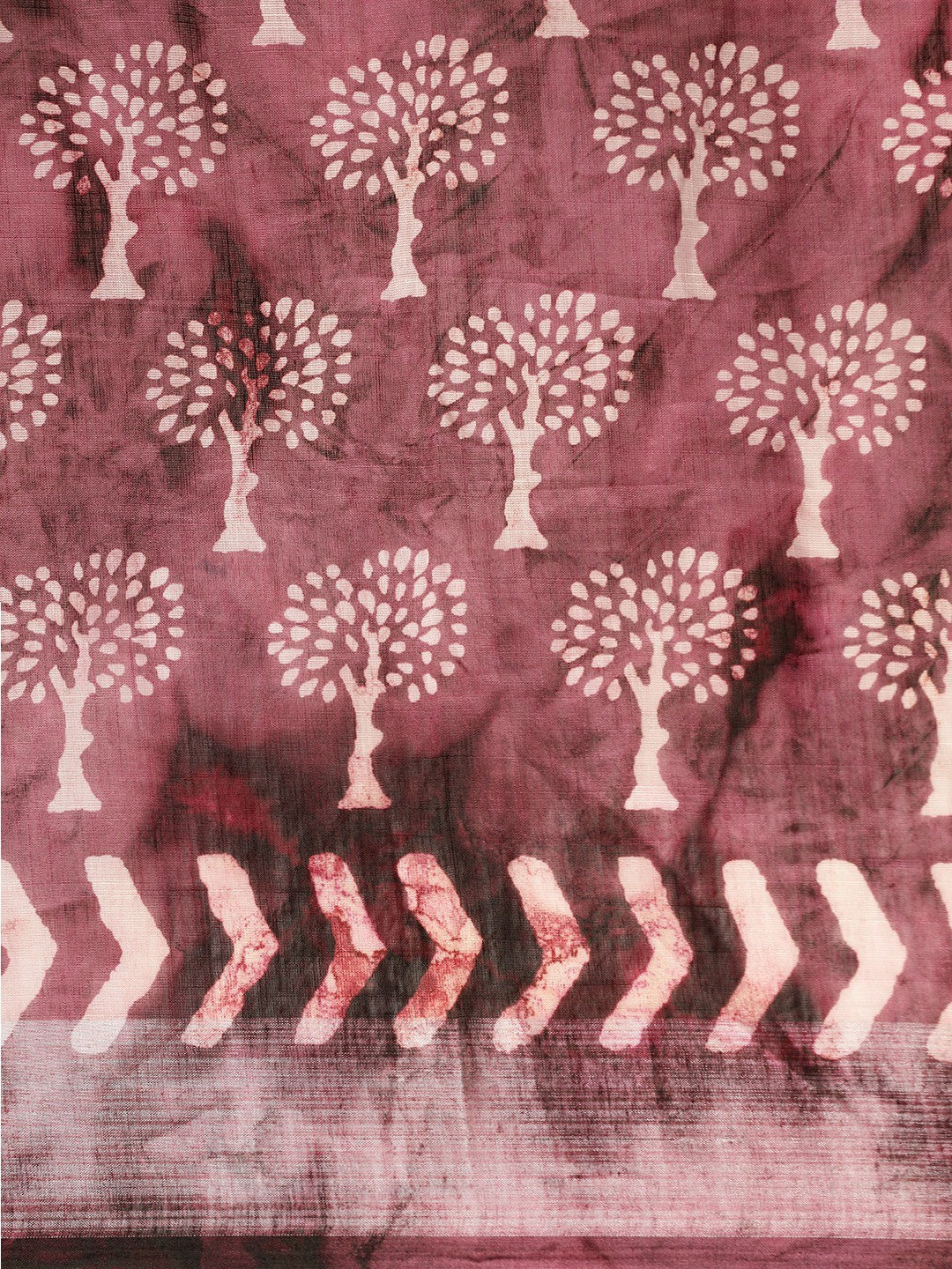 Women's Purple Art Silk Printed Saree