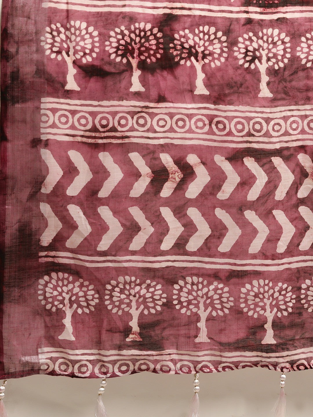 Women's Purple Art Silk Printed Saree