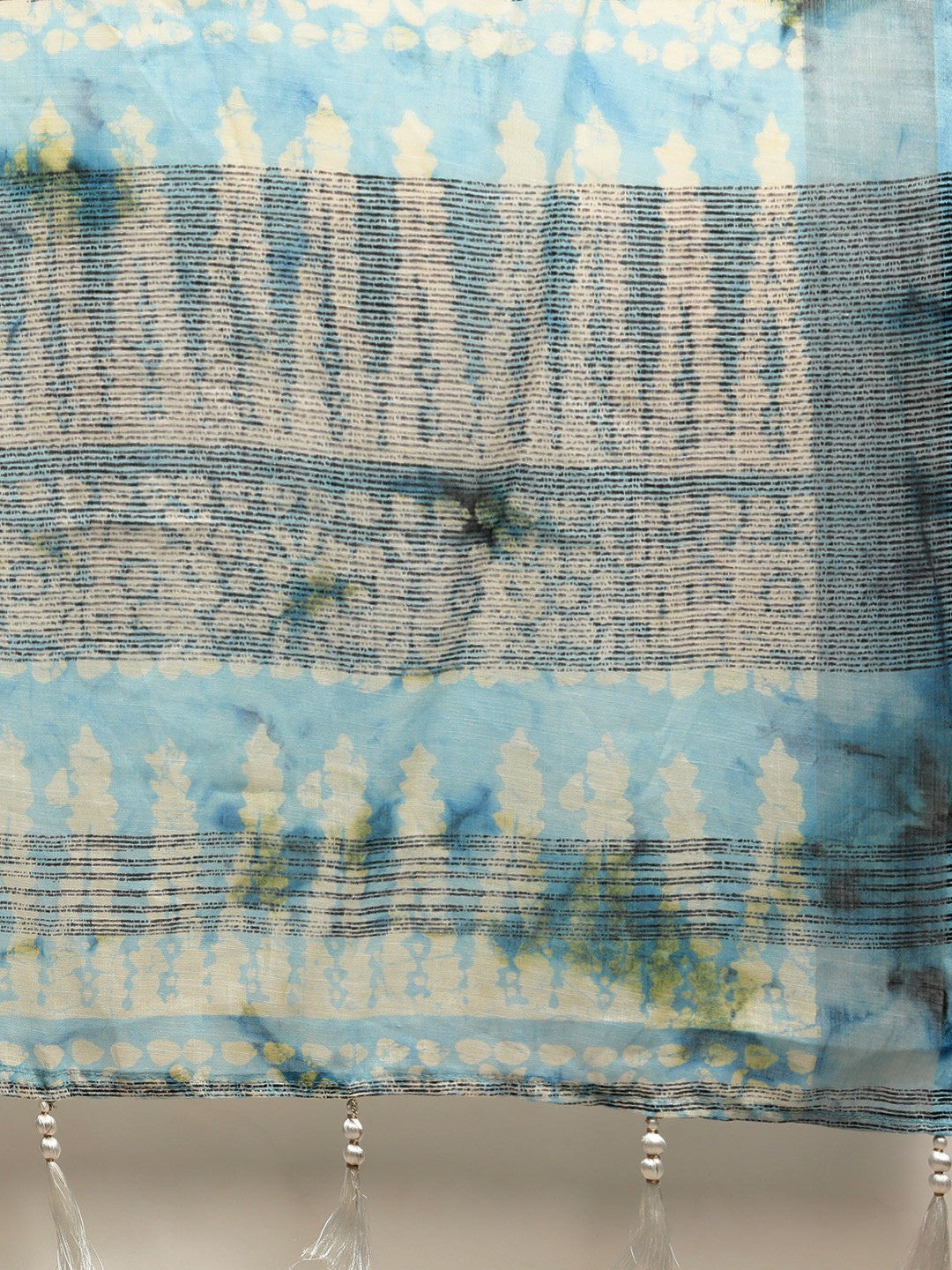 Women's Light Blue Art Silk Printed Saree