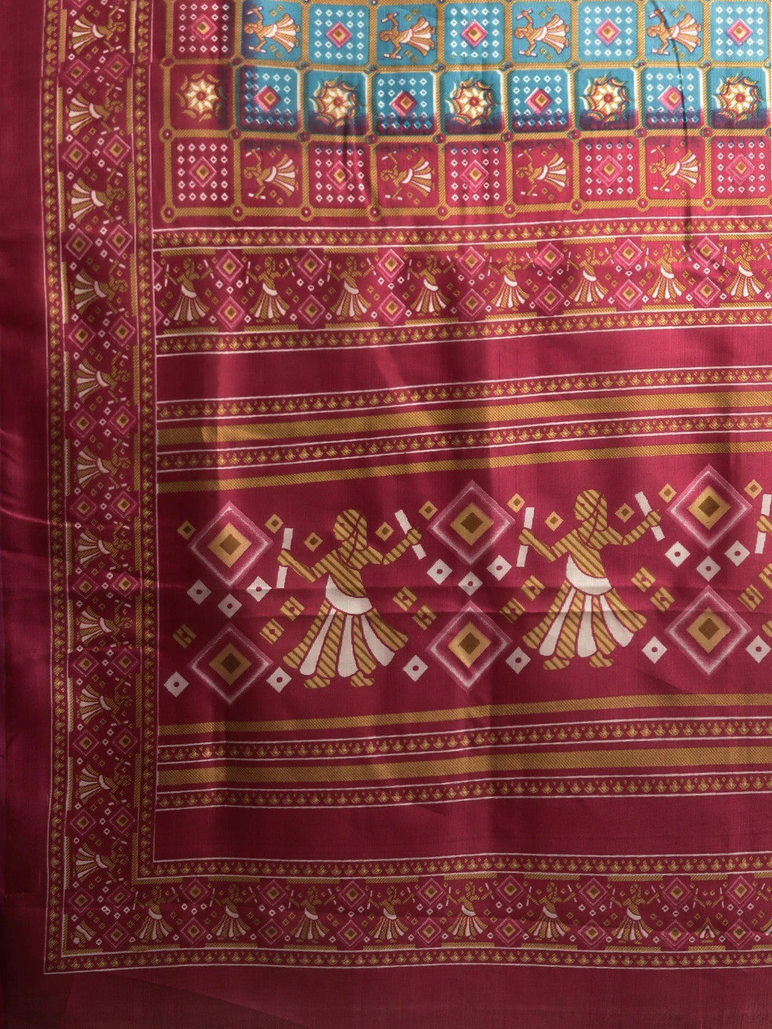 Women's Blue Art Silk Printed Saree